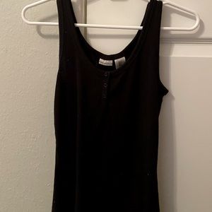 Button up black tank.